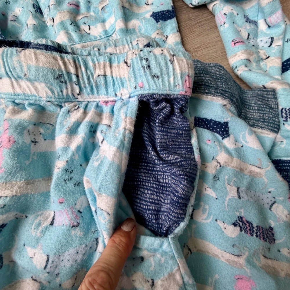 MUNKI MUNKI Women's 2 Piece Flannel Pajamas Wiener Dog Dauschunds EUC - Picture 2 of 8